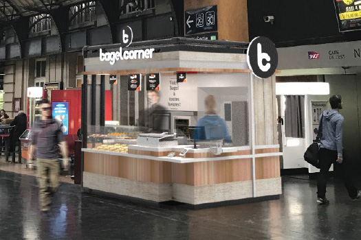 Franchise Bagel Corner format kiosque gare