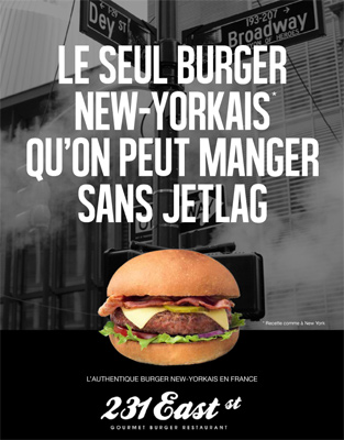 Campagne communication franchise burgers 231 East Street
