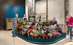 corner Monceau Fleurs dans la Monoprix du centre commercial Beaugrenelle de Paris