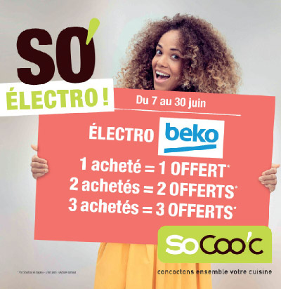 Offre électroménager du partenariat Beko et franchise SoCoo'c
