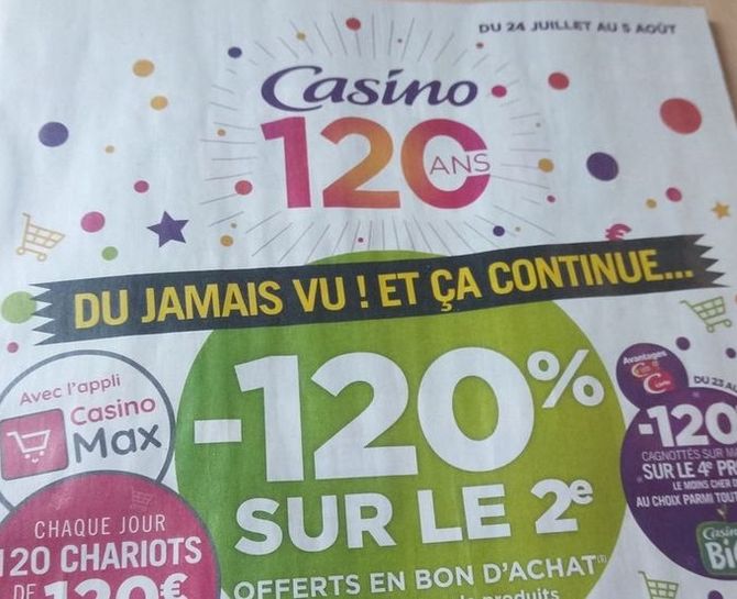 catalogue promo spéciales 120e aninversaire Casino