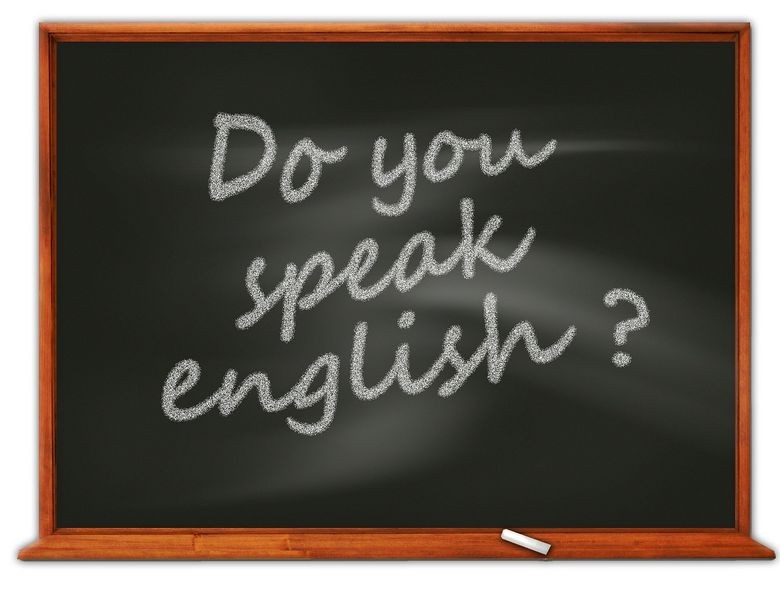 tableau noir "do you speak english?"