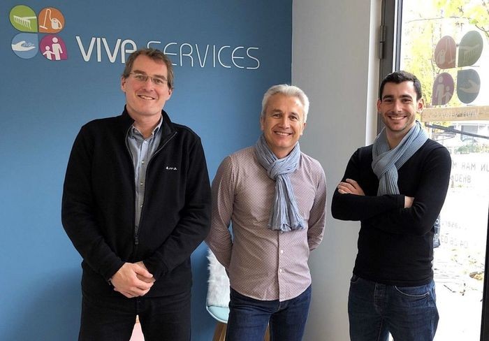 David François, Hervé Léonard et Mathieu Glumineau franchisés Vivaservices