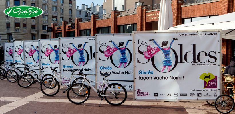 Opération de communication et street marketing avec Opé Spé et l'Affi'Bike