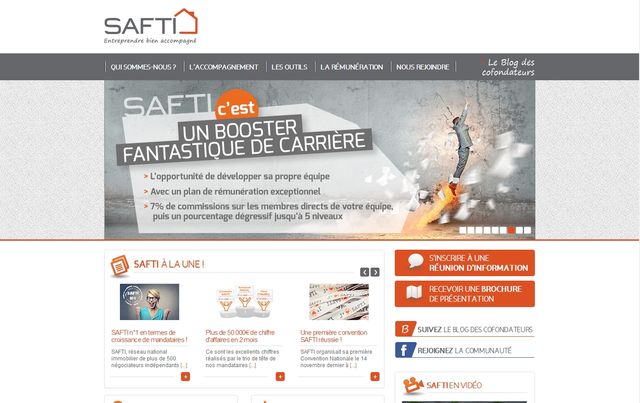 Franchise SAFTI nouveau site web