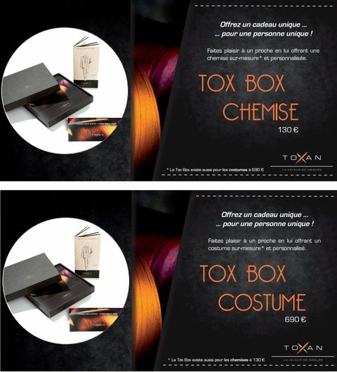 Tox Box de Toxan chemise et costume sur mesure