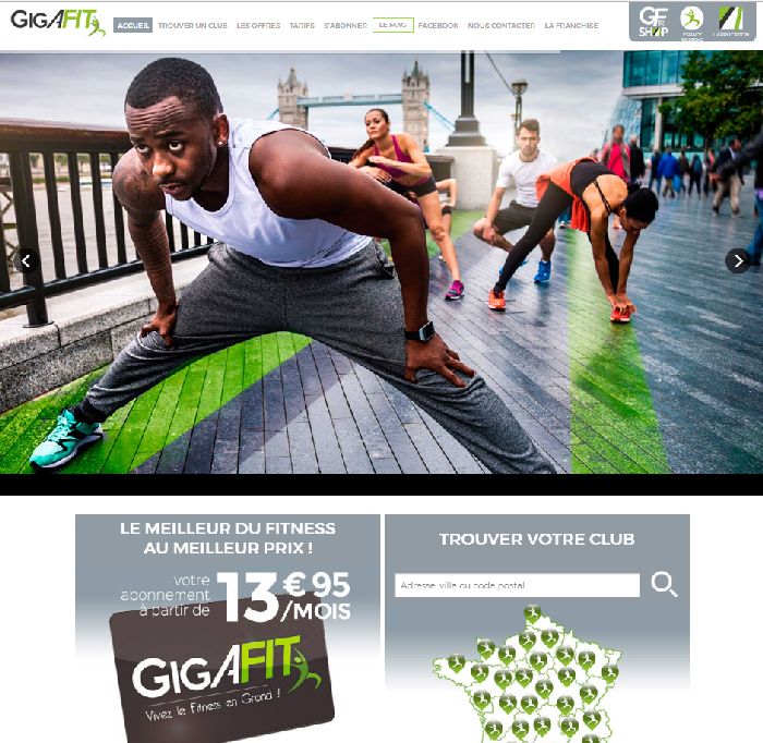 Franchise sport nouveau site GIGAFIT