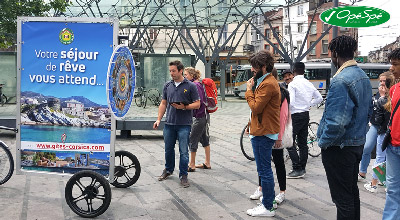 Opération street to digital de la franchise de vélos publicitaires pé Spé