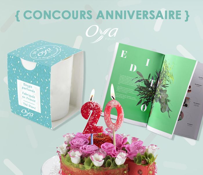 Des livres et bougies à gagner pour le 20e anniversaire d'Oya Fleurs