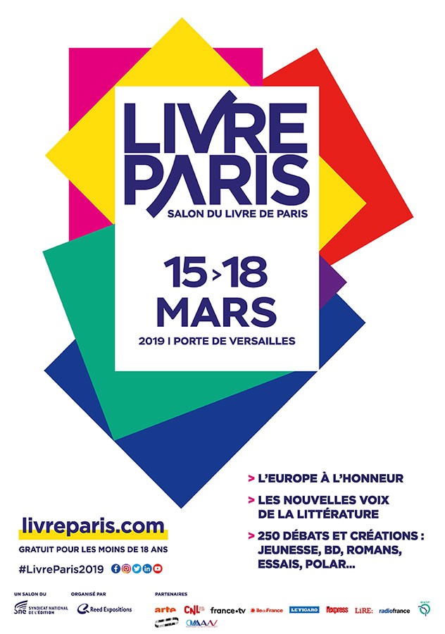 Salon du livre Paris, du 15 au 18 mars 2019