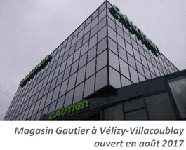 Façade nouveau magasin Gautier de Vellizy-Villacoublay