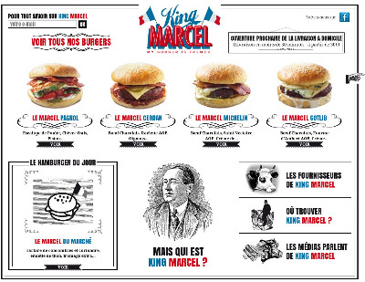 Résumé du concept de communication de la franchise de burgers King Marcel