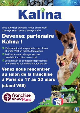 Le Reseau Kalina Sera Present Au Salon De La Franchise 2019