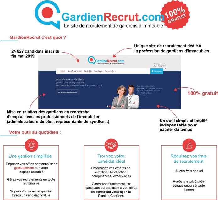 GardienRecrut, une plateforme qui valorise la profession de gardien d’immeuble