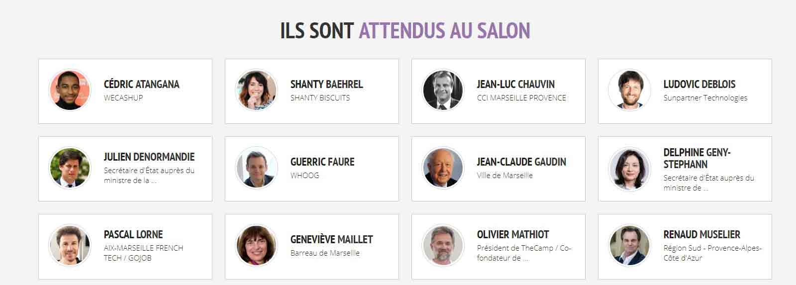 Salon de l'entrepreneur : personnalités attendues