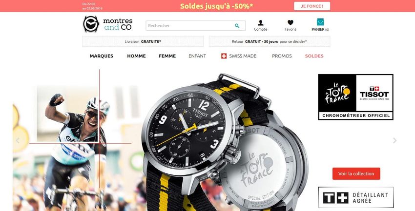 le site montres and co vient d'être racheté par synalia