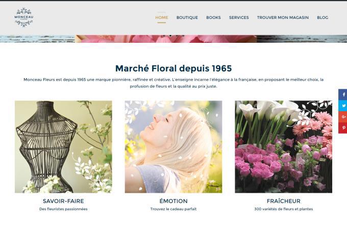 nouveau site monceau fleurs en responsive design