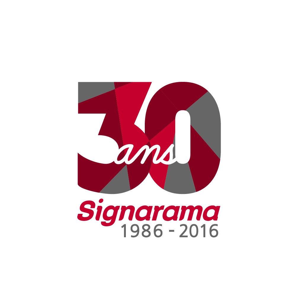 logo signarama pour les 30 ans de la marque