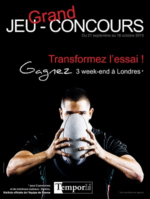 Grand jeu-concours Coupe du Monde de Rugby Temporis