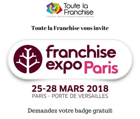 Entrée gratuite Franchise Expo 2018