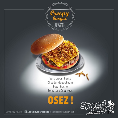 burger aux insectes comestibles de SPEED BURGER
