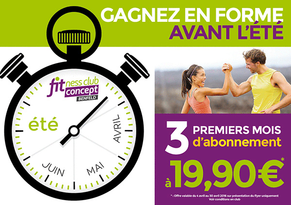 exemple de communication du réseau Fitness Club Concept