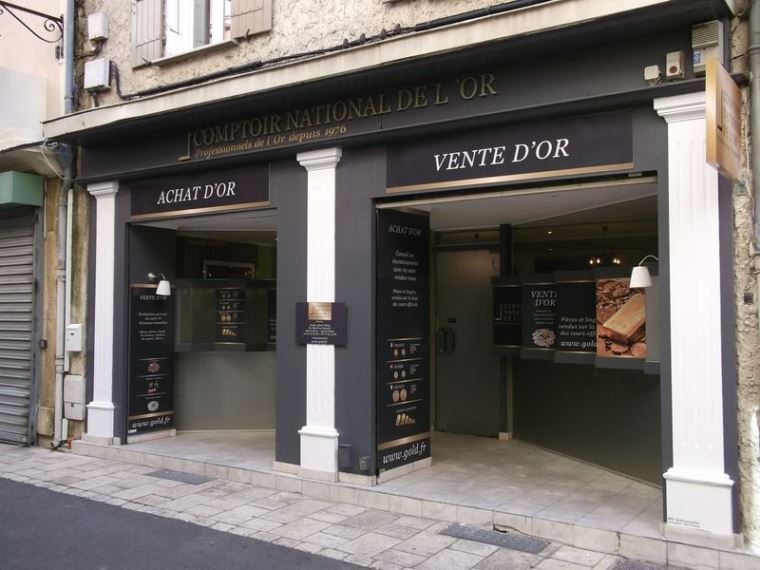 comptoir national de l'or devanture boutique