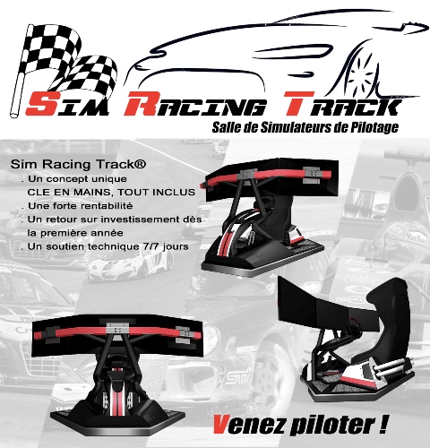 Concept de simulateur de conduite automobile Sim Racing Track