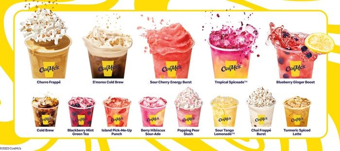 menu boissons CosMc's, nouvelle enseigne de McDonald's