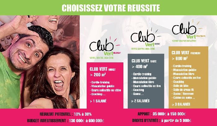 Franchise Club Vert salles de sport