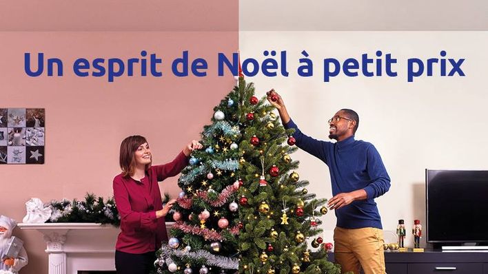 sapin de noel et décorations pas chers chez Action