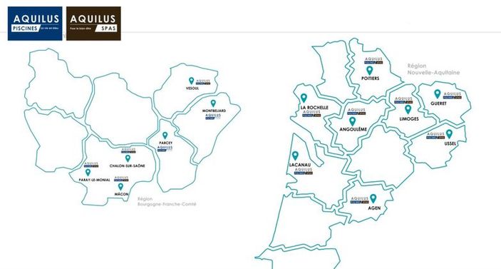 carte de france franchise quilus piscines et spa