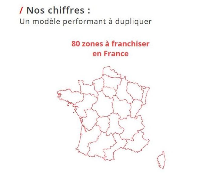 carte de france des secteurs à pourvoir en franchise chez As de Pic