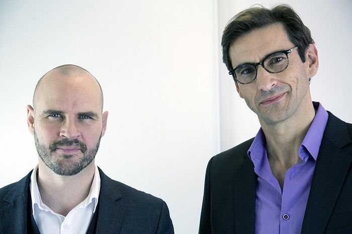 patrick raoux, PDG d'Atout Ménage, et Laurent Daupliat, fondateur et DG du groupe