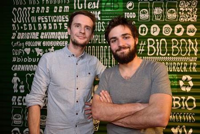 louis frack et anthony darré, co-fondateurs du réseau Bioburger, spécialisé dans la restauration rapide bio