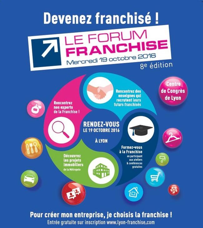 affiche Forum Franchise Lyon 2016 franchise & business