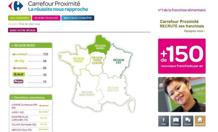 franchise carrefour proximité dans le Nord
