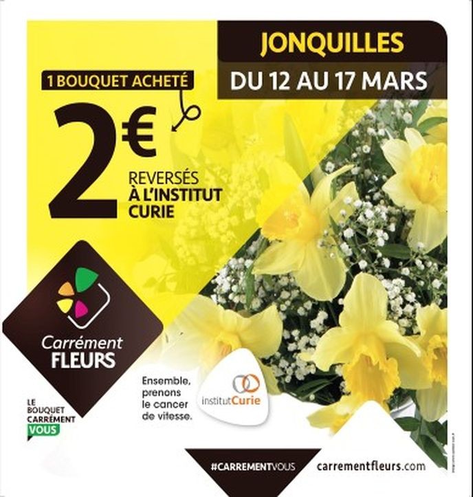 opération une jonquille pour curie 2019 chez carrément fleurs