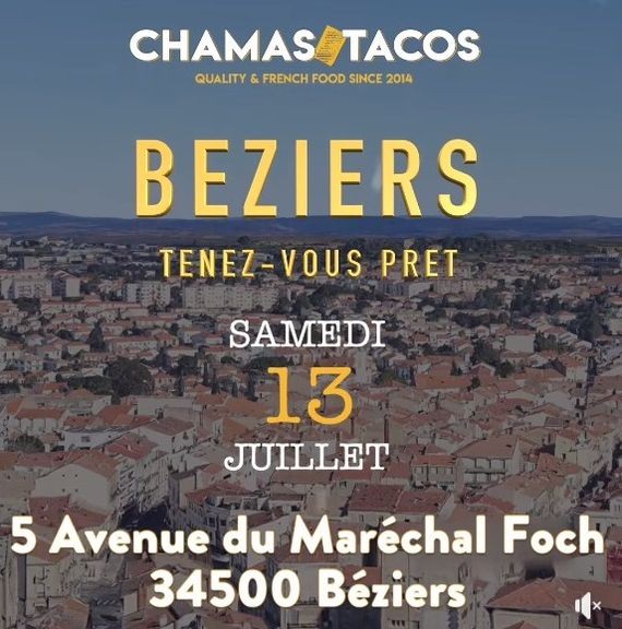 ouverture chamas tacos béziers