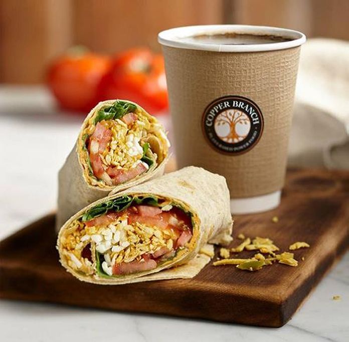 wrap végétal d'un restaurant vegan copper branch