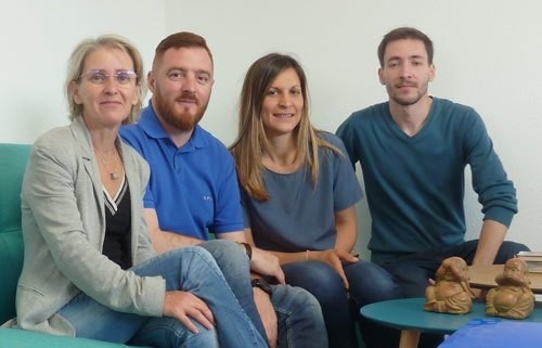 Nathalie Cullerier, Julien Bianco, Stéphanie Fontaine et Yohan Thiebaut du réseau les demoiselles du téléphone