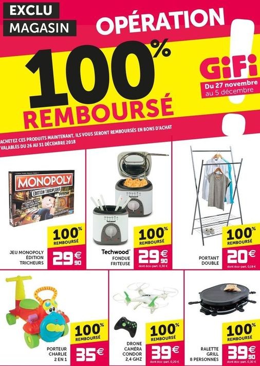 catalogue des produits gratuits chez gifi pour Noël