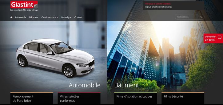 franchise glastint nouveau site internet