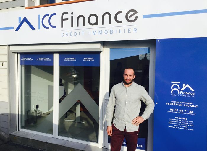 sebastien ascarat, ailier à l'US montauban rugby, ouvre une nouvelle franchise iCC finance à montauban