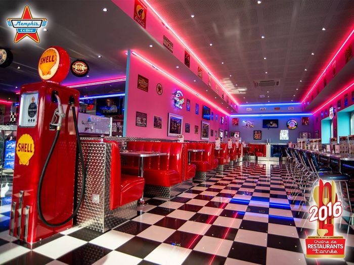 memphis coffee mougins, exemple de diner à l'américaine de la chaine