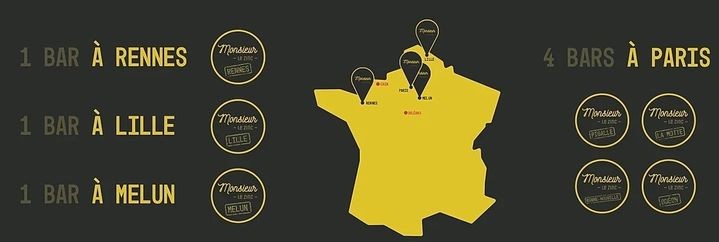 carte de france des bars à vin et bière monsieur le zinc