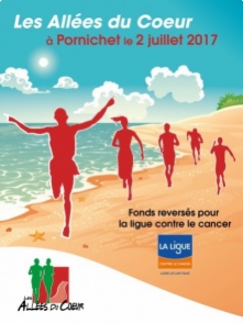 l'association les allées du coeur court à la course nature de pronichet pour la ligue contre le cancer