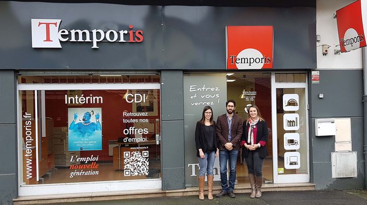 amaury troussard, christelle cayrey et antoine darrieu, franchisés Temporis à Tarbes