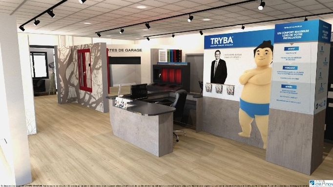 nouveau concept de point de vente pour tryba