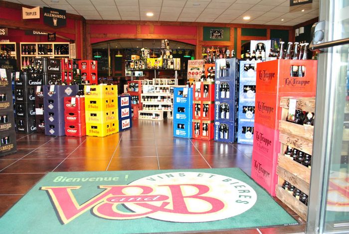 v and b, magasin de vins,bières et spiritueux ànort sur erdre